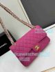 Copy Chane1 A01112 Rose Red Cowhide Ball Pattern Handbag (2)_th.jpg